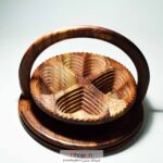 خرید اردو خوری تاشو ( سینی فنری ) چوبی هندی از حجره