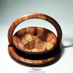 خرید اردو خوری تاشو ( سینی فنری ) چوبی هندی از حجره