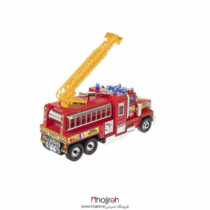 خرید ماشین آتش نشانی درج (بزرگ) ابعاد:52x18x25 سانتی متر بسته بندی دارد جنس:پلاستیکی دارای علامت استاندارد ایران دارای نردبان باز شونده از حجره