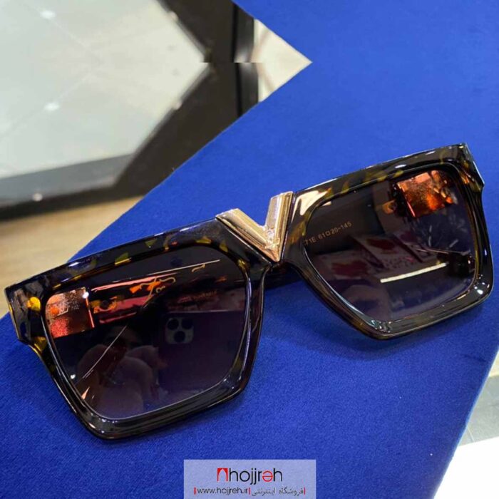 خرید عینک آفتابی uv 400 طرح LV پلنگی حجره گارنت کالکشن
