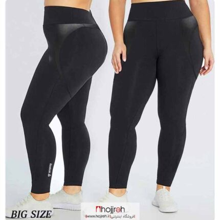 خرید شلوار لگ کمر گنی زنانه سایز بزرگ طرح REEBOK از حجره