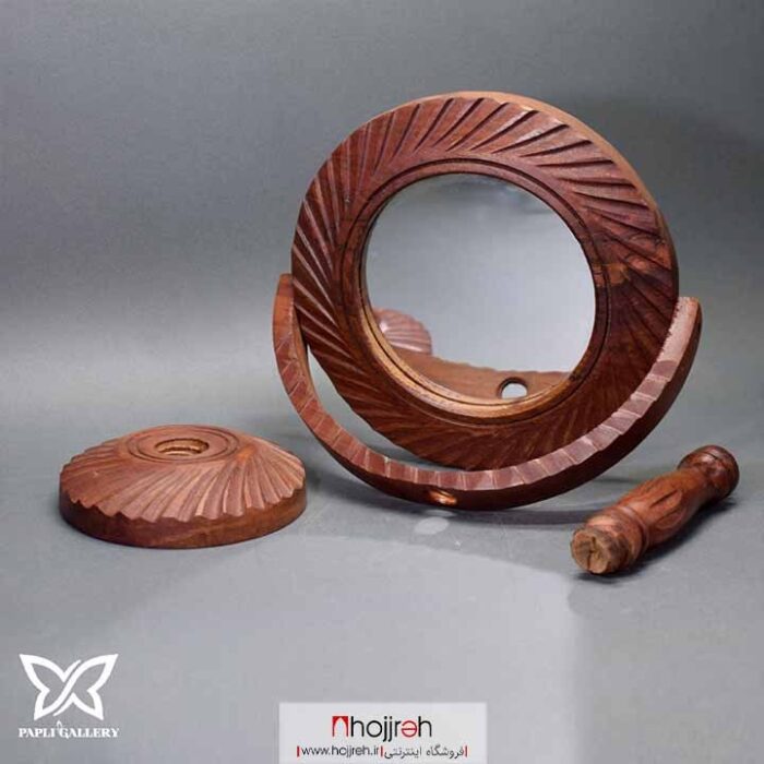 خرید و قیمت آینه هندی چوبی دستساز از حجره
