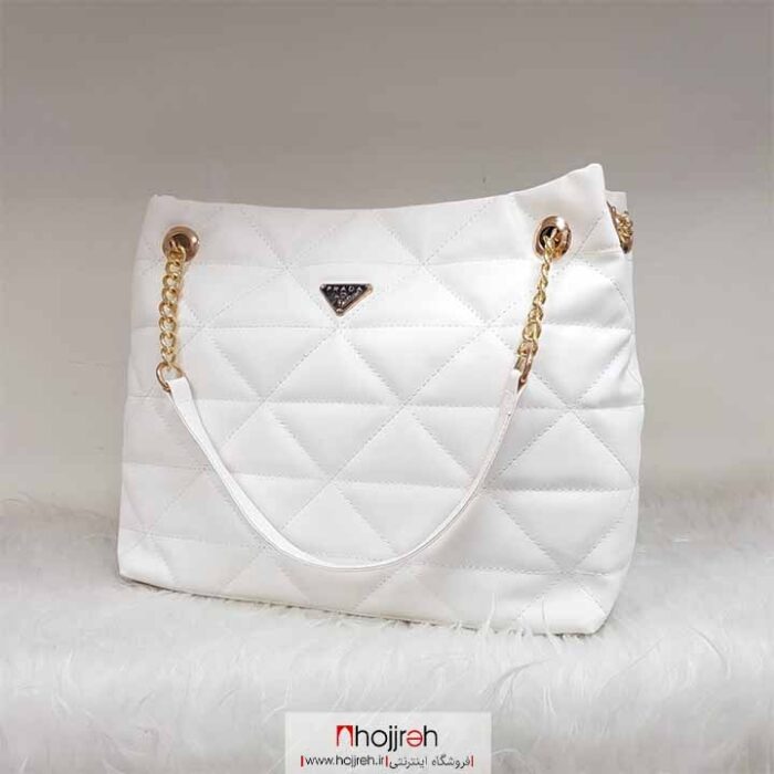 خرید و قیمت کیف دخترانه مجلسی پرادا PRADA سفید از حجره