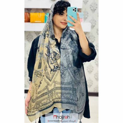 خرید و قیمت شال نخی چهار فصل منگوله دار از حجره