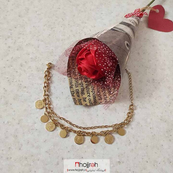خرید و قیمت دستبند استیل الیزابت طلایی از حجره