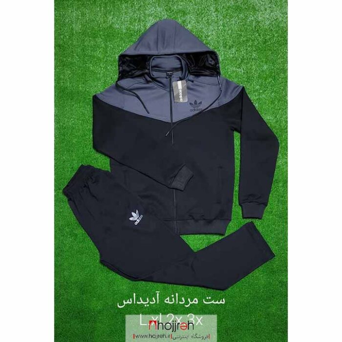 خرید و قیمت گرمکن و شلوار آدیداس ADIDAS مشکی طوسی از حجره