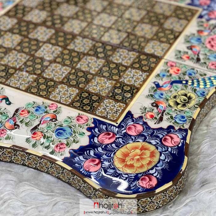 قیمت و خرید تخته نرد و شطرنج خاتم دالبری از حجره