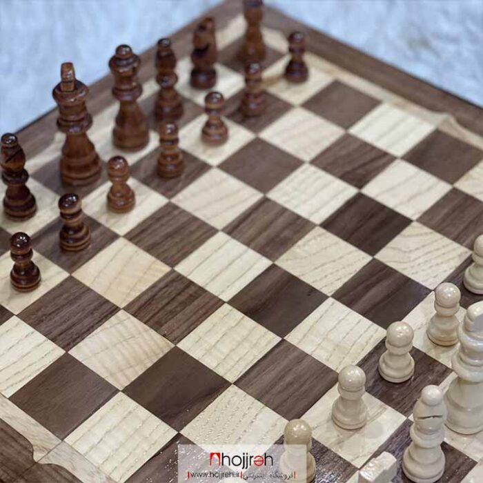 قیمت و خرید صفحه شطرنج چوبی معرق کاری از حجره