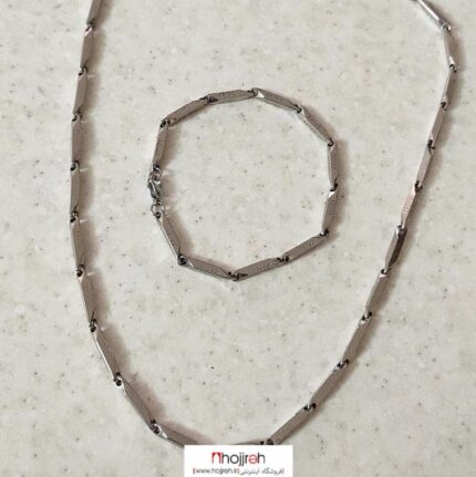 خرید و قیمت ست دستبند و گردنبند کبریتی استیل از حجره