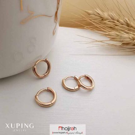 خرید و قیمت گوشواره لاله گوش طرح دایره برند ژوپینگ XUPING آبکاری طلا از حجره