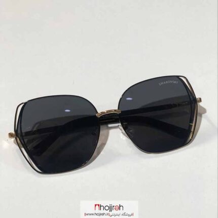 خرید و قیمت عینک آفتابی زنانه طرح Swarovski سواروفسکی UV400 مشکی از حجره