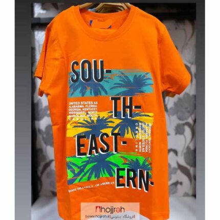 خرید و قیمت تیشرت و شلوارک بچگانه هاوایی مناسب 8 تا 15 سال نارنجی از حجره