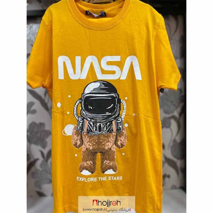 خرید و قیمت تیشرت و شلوارک بچگانه طرح ناسا NASA مناسب 8 تا 15 سال زرد از حجره