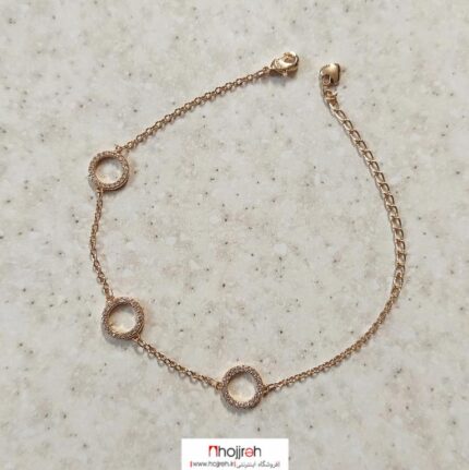 خرید و قیمت دستبند استیل ظریف مارک CM آبکاری شده طلایی از حجره