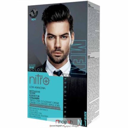 قیمت و خرید کیت رنگ مو مردانه نیترو پلاس مدل INTESIVE شماره N1 – مشکی از حجره