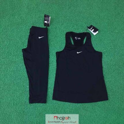 خرید و قیمت ست تاپ و شلوارک زنانه نایک NIKE مشکی از حجره