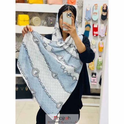 خرید و قیمت شال نخی بهاره طرح دار از حجره