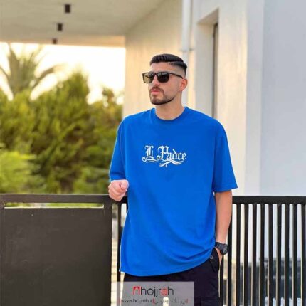خرید و قیمت تیشرت مردانه پشت طرح دار آبی از حجره
