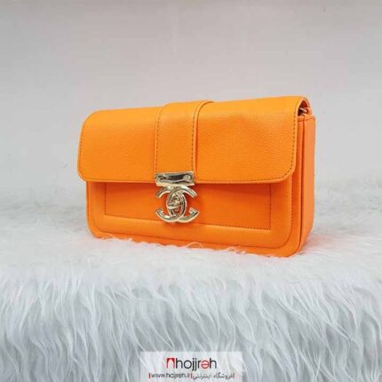 خرید و قیمت کیف دخترانه دستی و دوشی چرم طرح شنل CHANEL نارنجی از حجره