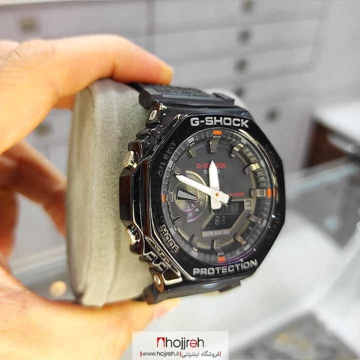 خرید و قیمت ساعت مچی مردانه برند جی شاک G-SHOCK مدل 2100 کد 5611 مشکی کدD580 از حجره