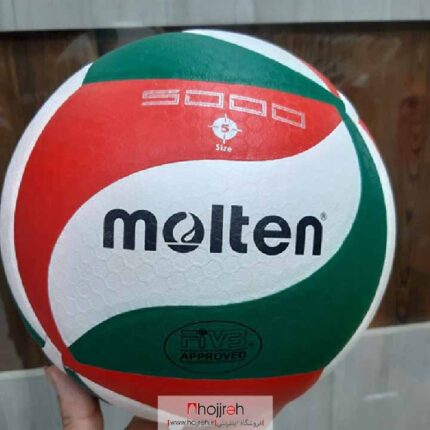 خرید و قیمت توپ والیبال مولتن MOLTEN زنبوری مدل ۵۰۰۰ کد VM1044 از حجره