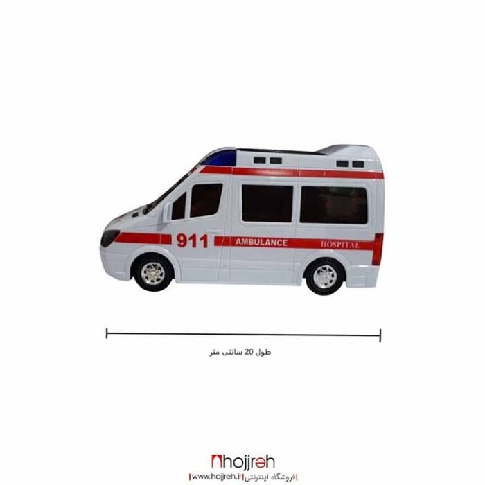 خرید و قیمت ماشین اسباب بازی آمبولانس 911 موزیکال کد H357 از حجره