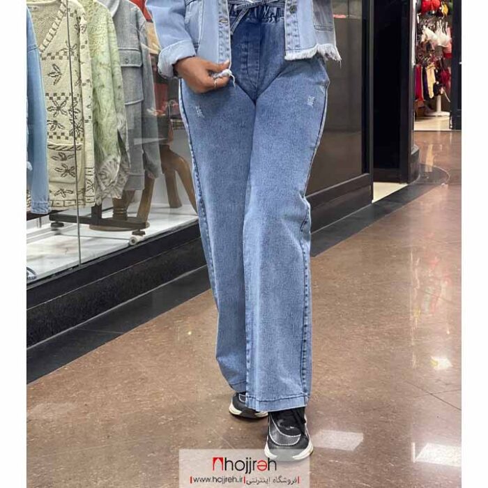 خرید و قیمت شلوار جین دخترانه آبی کمرنگ کد PB20از حجره