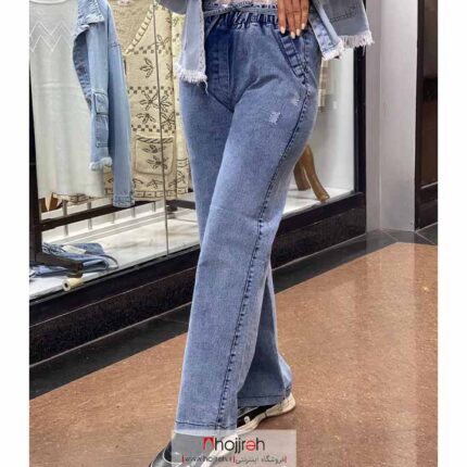 خرید و قیمت شلوار جین دخترانه آبی کمرنگ کد PB20از حجره