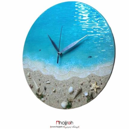 خرید و قیمت ساعت دیواری رزینی طرح دریای مواج قطر ۳۵ سانت کد IAR02 از حجره