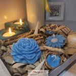 خرید و قیمت پک شمع گل آلاله و گل بابونه آبی کد EL09 از حجره