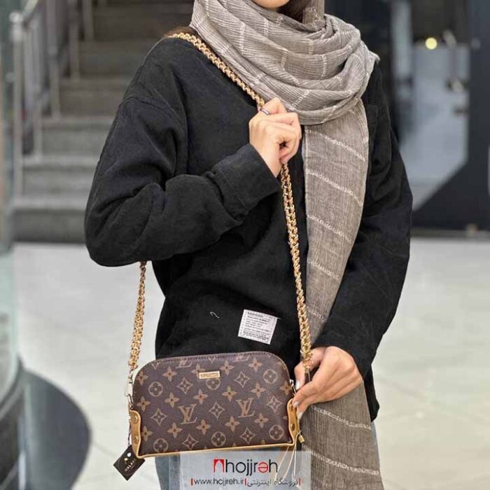 خرید و قیمت کیف یک طرفه چرم برند لویی ویتون Louis Vuitton بند زنجیری کد KM09 از حجره