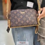 خرید و قیمت کیف یک طرفه چرم برند لویی ویتون Louis Vuitton بند زنجیری کد KM09 از حجره