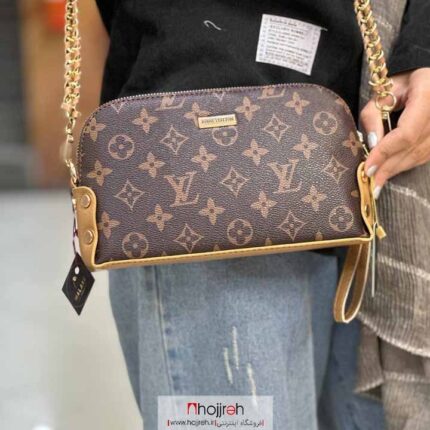 خرید و قیمت کیف یک طرفه چرم برند لویی ویتون Louis Vuitton بند زنجیری کد KM09 از حجره