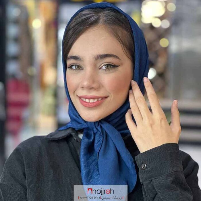 خرید و قیمت مینی اسکارف کوپرا آبی سورمه ای کد KM29 از حجره