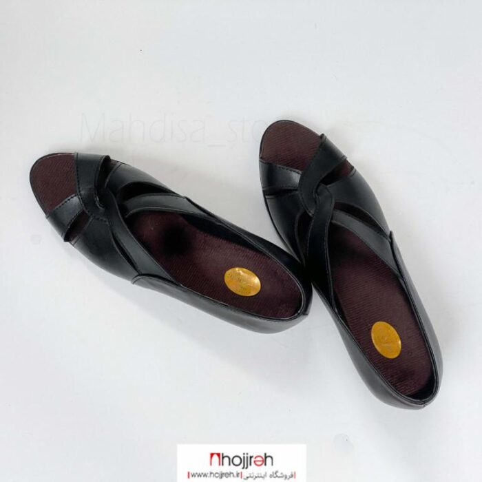 خرید و قیمت کفش طبی زنانه چرم طرح گیسو مشکی کد MH861 از حجره