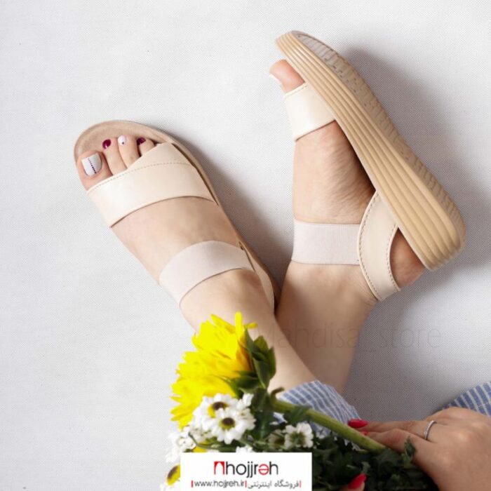 خرید و قیمت صندل اسپرت چرم طرح بتی کرم کد MH862 از حجره