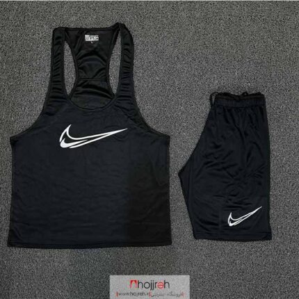 خرید و قیمت ست تاپ و شلوارک قهرمانی نایک NIKE مشکی کد VM1353 از حجره