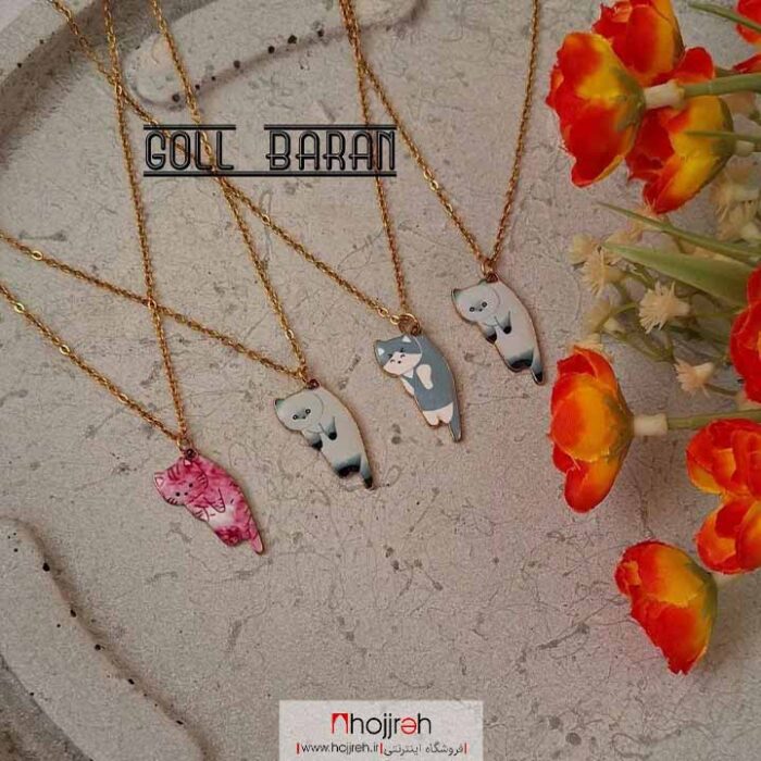 خرید و قیمت گردنبند استیل طرح گربه کد GB44 از حجره