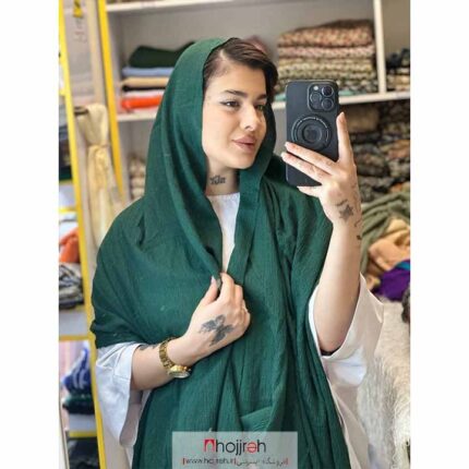 خرید و قیمت شال پفکی چهار فصل سبز زارا کد KM10 از حجره