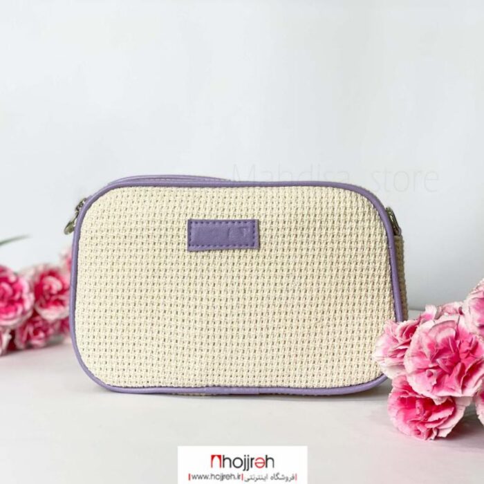 خرید و قیمت کیف یک طرفه پارچه ای کنفی دور طوسی کد MH886 از حجره