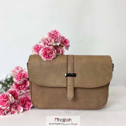 خرید و قیمت کیف یک طرفه چرم کرم کد MH899 از حجره