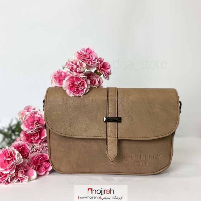 خرید و قیمت کیف یک طرفه چرم کرم کد MH899 از حجره