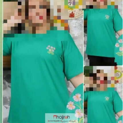 خرید و قیمت تیشرت لانگ گلدوزی فول لش قواره بزرگ کد TT03 از حجره