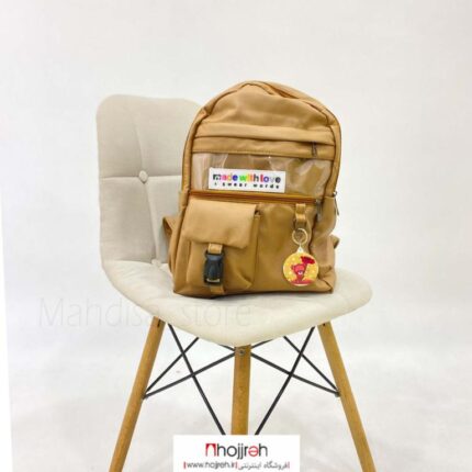 خرید و قیمت کوله پشتی چرم دخترانه خردلی کد MH914 از حجره