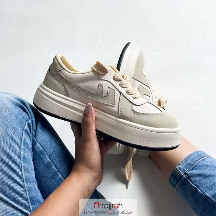خرید و قیمت کتانی دخترانه طرح F کرم کد MH905 از حجره