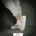 خرید و قیمت کتانی دخترانه اسپرت طرح فندی زارا ZARA کرم کد MH927 از حجره
