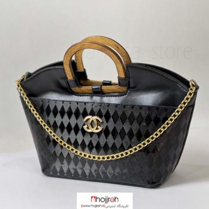 خرید و قیمت کیف دستی چرم طرح شنل CHANEL مشکی کد MH959 از حجره
