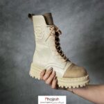 خرید و قیمت نیم بوت دخترانه طرح peline کرم کد MH986 از حجره