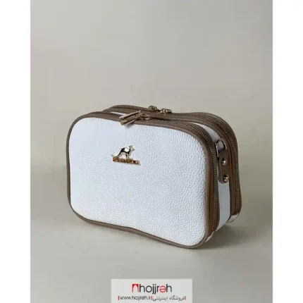 خرید و قیمت کیف یک طرفه چرم سفید کد MH1028 از حجره