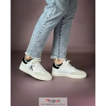 خرید و قیمت کتانی ونس دخترانه طرح CK سفید مشکی کد MH1034 از حجره